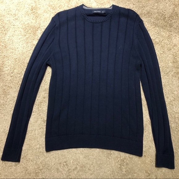 Navy Nautica Crew Neck Sweater - Picture 5 of 6